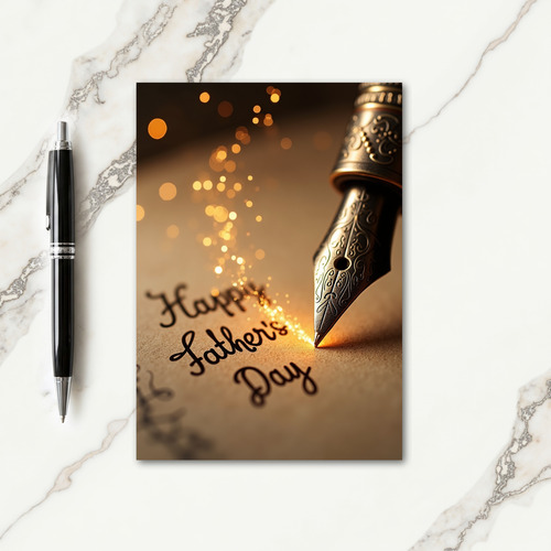 Gleaming Pen Fathers Day Card