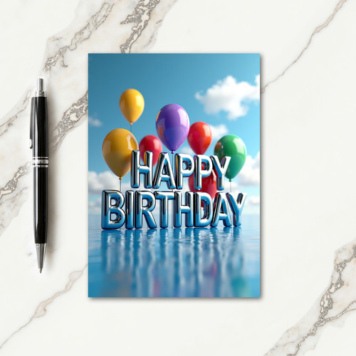 Gleaming Reflection Birthday Card