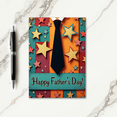 Gleaming Stars Fathers Day Card