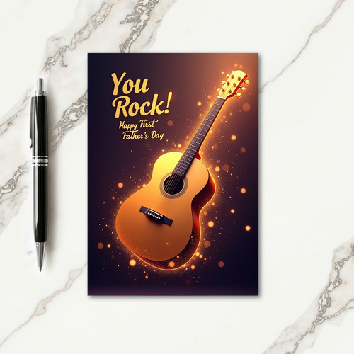 Gleaming You Rock Fathers Day Card