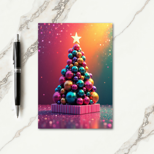 Glistening Ornament Christmas Card