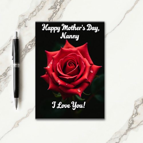 Glistening Rose Mothers Day Card