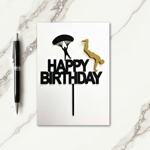 Glitter Aerial Birthday Card