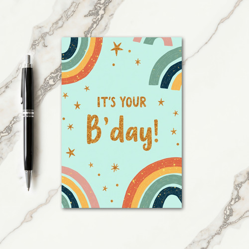 Glitter Birthday Card