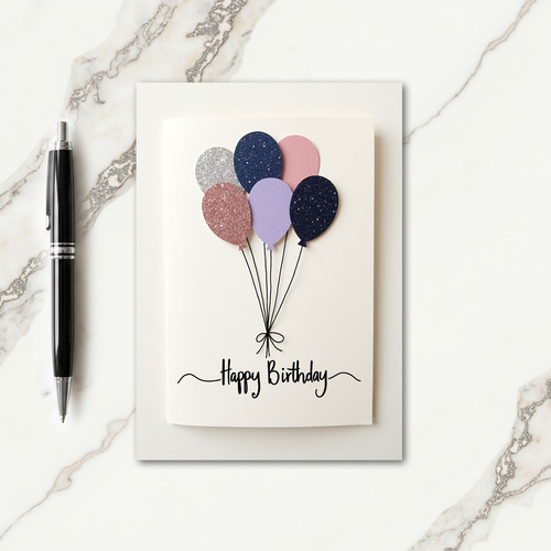 Glitter Birthday Celebration Card