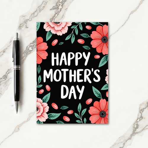 Glitter Botanical Mothers Day Card