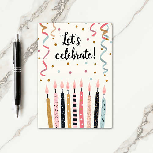 Glitter Candle Birthday Card