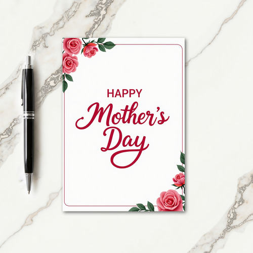 Glitter Elegant Moms Day Card