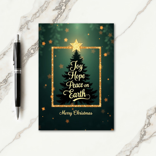 Glitter Tree Holiday Card