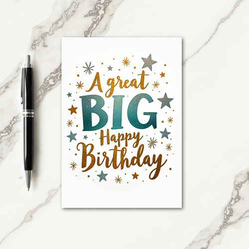 Glittering Big Birthday Card