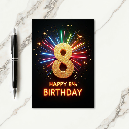 Glittering Eight Milestone Card