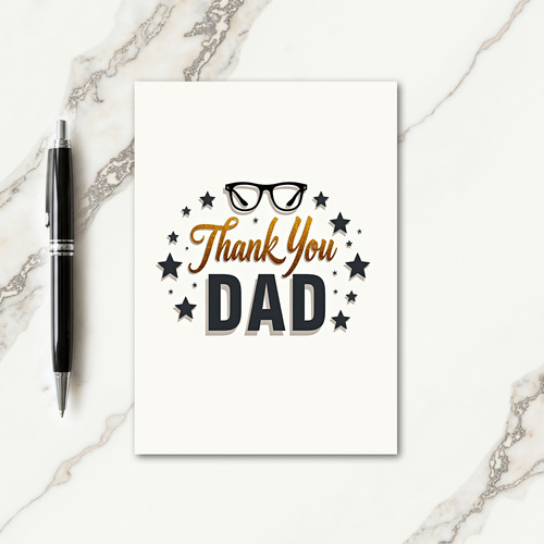 Glitters Thank You Dad Card