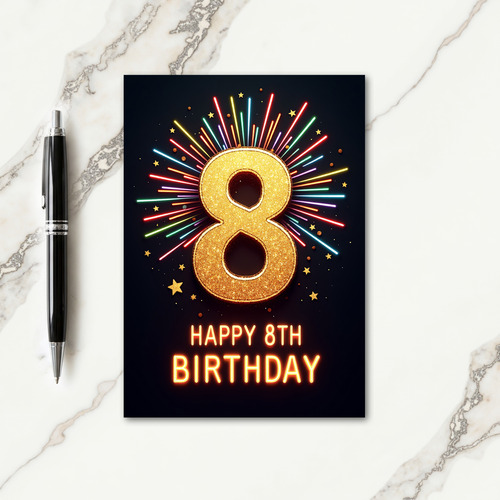 Glittery Birthday Starburst Card