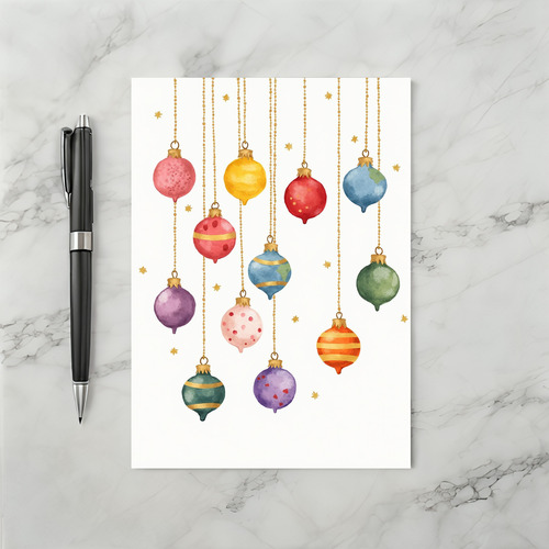 Global Christmas Ornament Card