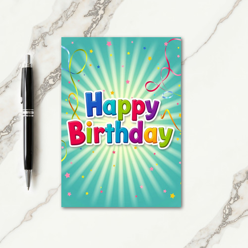 Glossy Birthday Burst Card
