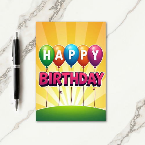Glossy Celebration Birthday Card