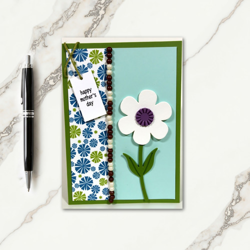 Glossy Floral Mothers Day Card