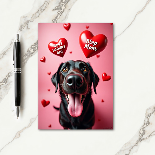 Glossy Hearts Mothers Day Card