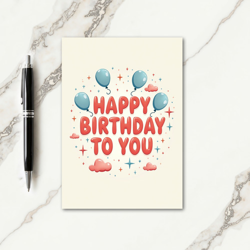 Glossy Letter Birthday Card