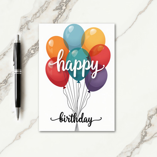 Glossy Orbs Celebration Card