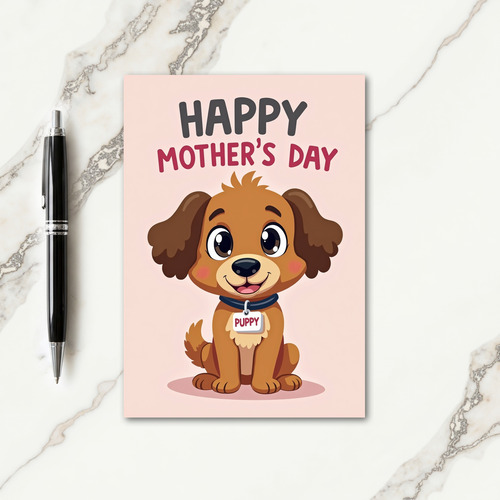 Glossy Puppy Celebration Card