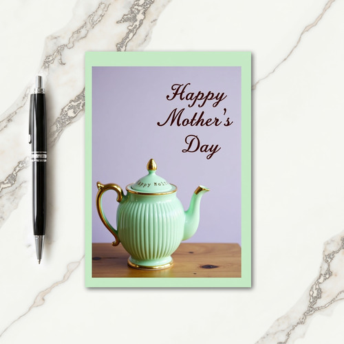 Glossy Teapot Mothers Day Card