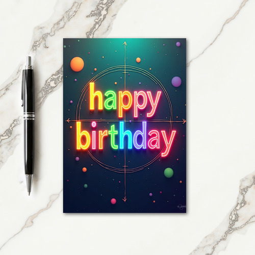 Glowing 3D Birthday Card