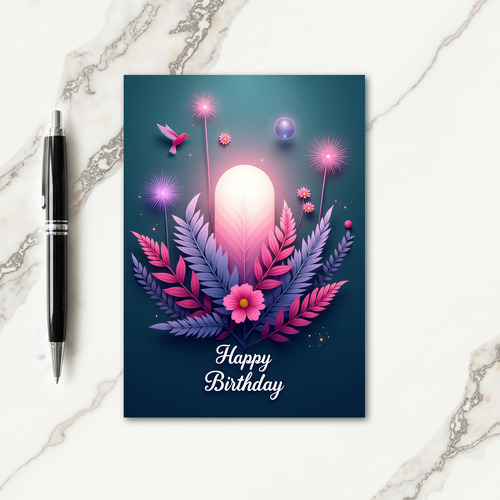 Glowing Arch Birthday Card