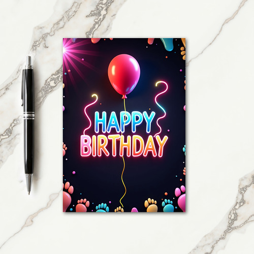 Glowing Birthday Balloon Card