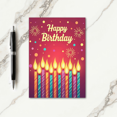 Glowing Birthday Candle Card