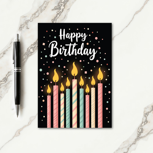 Glowing Birthday Flame Card