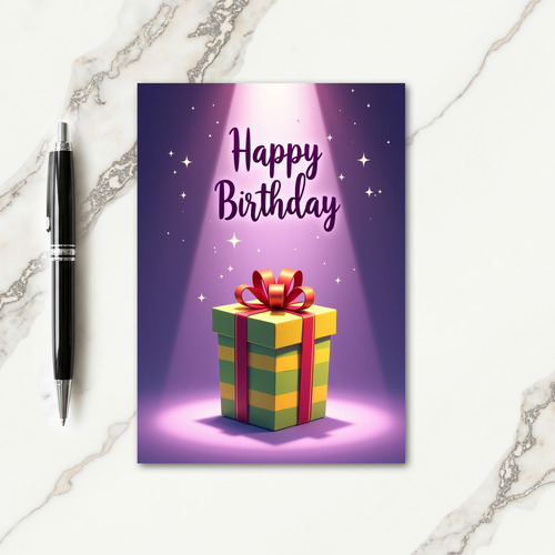 Glowing Birthday Lights Card