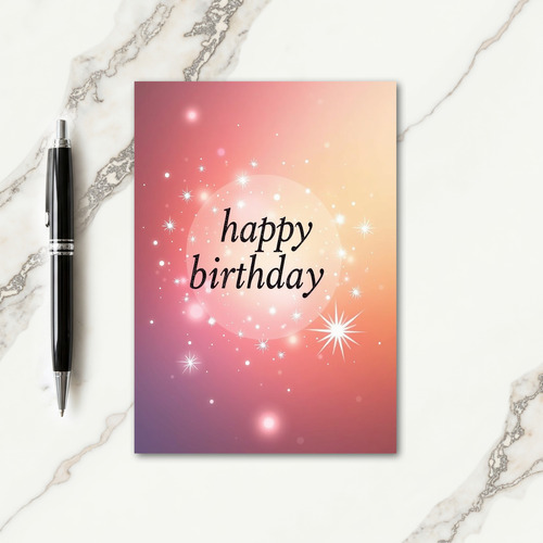 Glowing Birthday Message Card