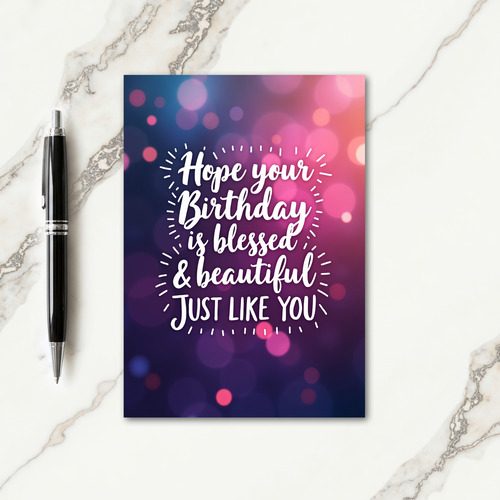 Glowing Birthday Script Card