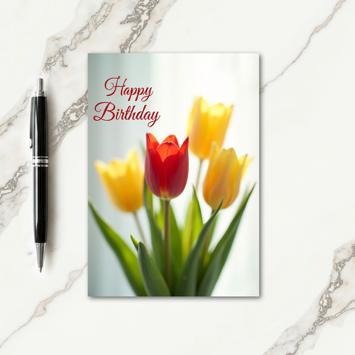 Glowing Bloom Birthday Card