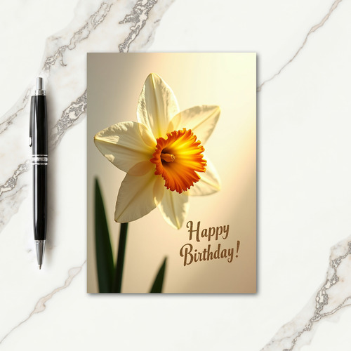 Glowing Blossom Birthday Card