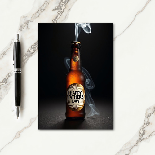 Glowing Bottle Fathers Day Card