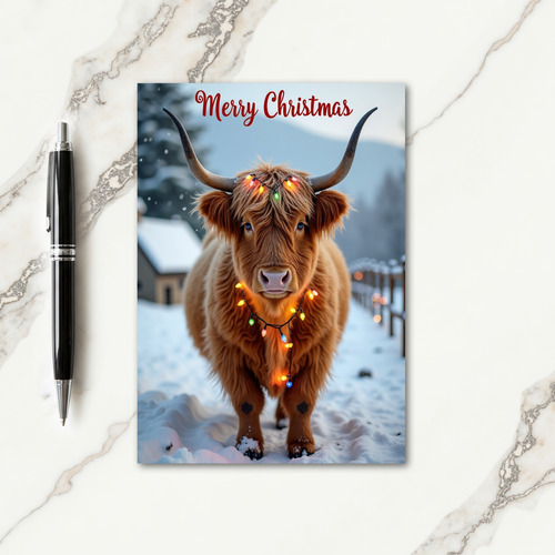 Festive Bovine Christmas Card
