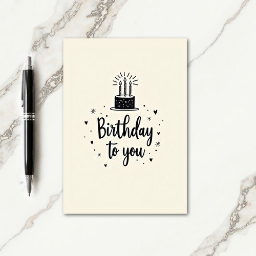 Glowing Cake Birthday Card