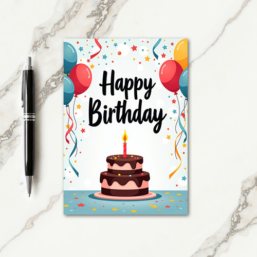 Glowing Candle Birthday Card