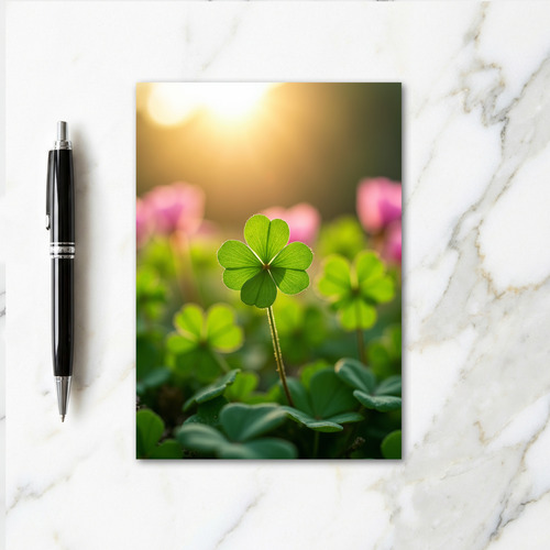 Glowing Clover Scene Card