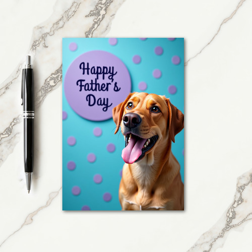 Glowing Dog Fathers Day Card