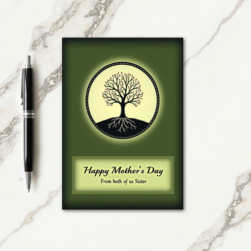 Glowing Emblem Mothers Day Card