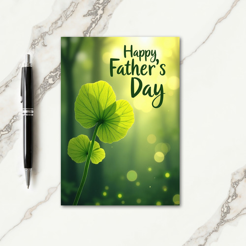 Glowing Fathers Day Bokeh Card