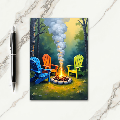 Glowing Fathers Day Flames Card