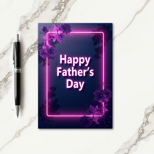 Glowing Fathers Day Message Card