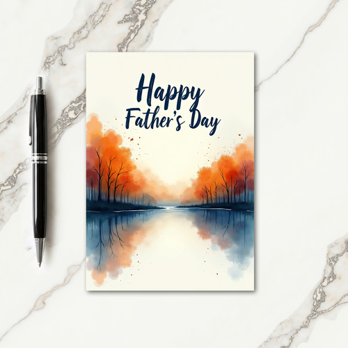 Glowing Fathers Day Trees Card