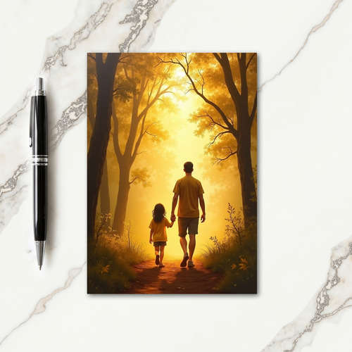 Glowing Fathers Day Walk Card