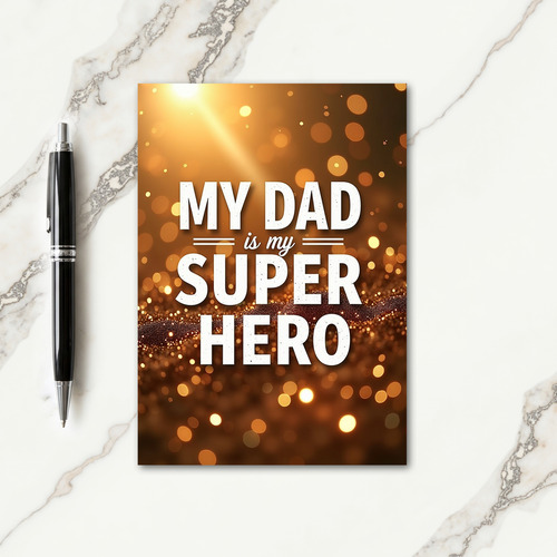 Glowing Fathers Day Wish Card