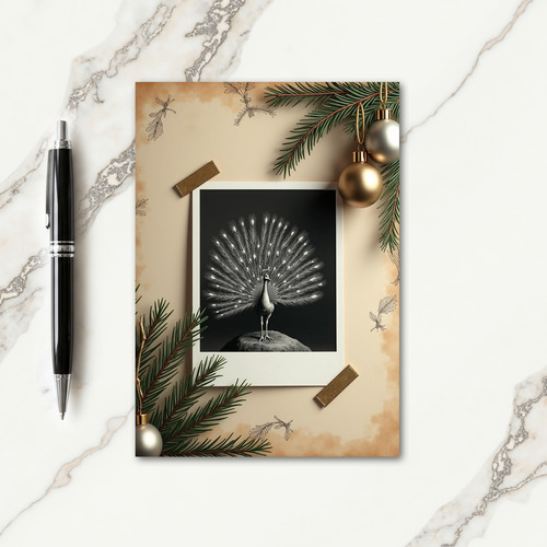 Glowing Feather Christmas Card thumbnail